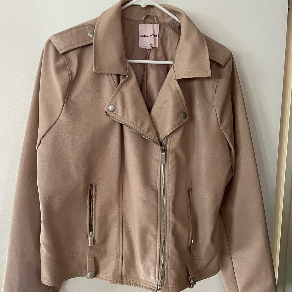 Lavender/light blush pleather jacket